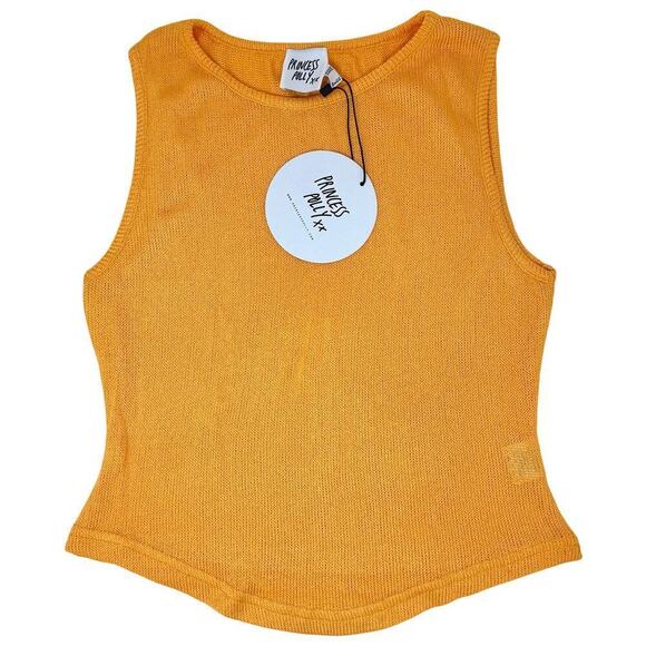 Princess Polly Tops - Princess Polly Corbo Tank Top Orange Size 8 Open Knit *New with Tags*